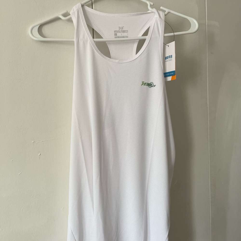 White Women's Athletic Tank Top